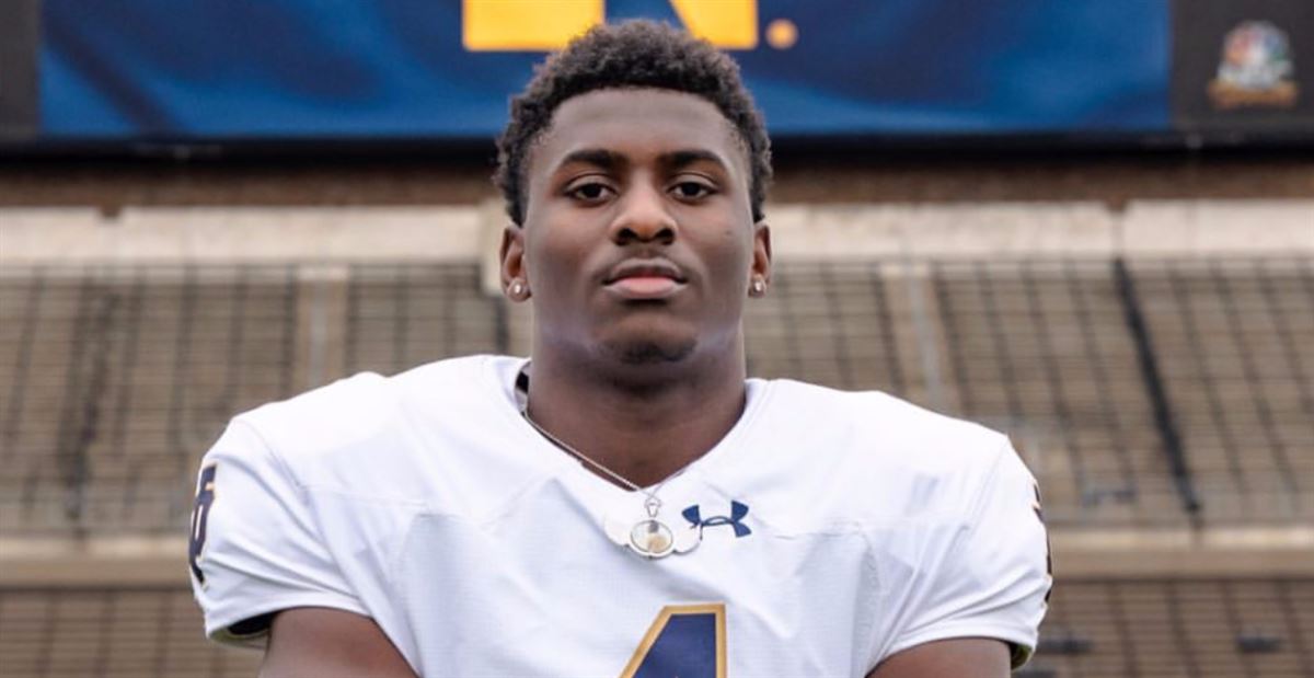 2025 4-star EDGE Damien Shanklin during an unofficial visit to Notre Dame. (Photo courtesy of Damien Shanklin)